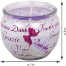 Duftkerze im Glas mit Spruch  Danke Schön