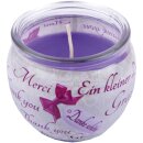 Duftkerze im Glas mit Spruch  Danke Schön