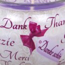 Duftkerze im Glas mit Spruch  Danke Schön