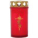 Tagebrenner Grabkerze Rot 30h