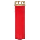 Kompositionsöllicht Grabkerze mit Deckel 170h Rot