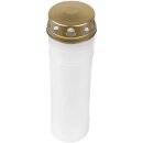 Kompositionsöllicht Grabkerze mit Deckel 170h Weiß