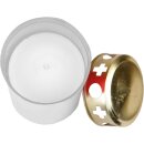 Tagebrenner Grabkerze Weiß 30h mit Deckel