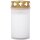 Tagebrenner Grabkerze Weiß 30h mit Deckel
