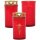 Tagebrenner Grabkerze Rot 30h mit Deckel