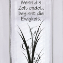 Grabkerze  "6eck" Grablicht aus Glas 50h