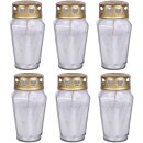 Grablicht aus Glas "Sechseck" 30h 6er-Pack