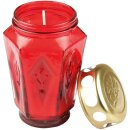 Grablicht aus Glas "Sechseck" 30h 6er-Pack Rot