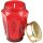 Grablicht aus Glas "Sechseck" 30h 6er-Pack Rot
