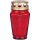 Grablicht aus Glas "Sechseck" 30h 6er-Pack Rot