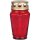 Grablicht Glas "Eck" Mehrpack Rot