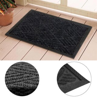 Fußmatte Schmutzfangmatte rutschfest Anthrazit 75x50 cm