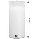 Grablicht im Glas inkl. Kerze 6eck Weiß