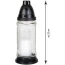 Grablaterne aus Glas inkl. Grabkerze 30h Turm Weiß