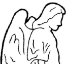 Grabkerze Weiß 100h ( Deckel Schwarz ) - Engel