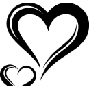 Grabkerze Weiß 100h ( Deckel Schwarz ) - Herz