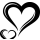 Grabkerze Weiß 100h ( Deckel Schwarz ) - Herz