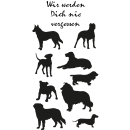 Grabkerze Weiß 100h ( Deckel Schwarz ) - Hunde
