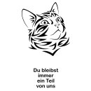 Grabkerze Weiß 170h (Deckel Schwarz) - Katze 1