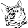 Grabkerze Weiß 170h ( Deckel Schwarz ) - Katze 1