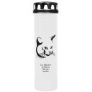 Grabkerze Weiß 170h (Deckel Schwarz) - Katze 4
