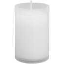 Grablaterne aus Glas inkl. Grabkerze 30h Turm Rot