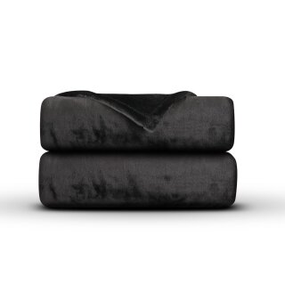 Kuscheldecke "Mirabella" - Cashmere Touch Schwarz 130x170 cm
