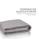 Kuscheldecke "Mirabella" - Cashmere Touch Hellgrau 130x170 cm