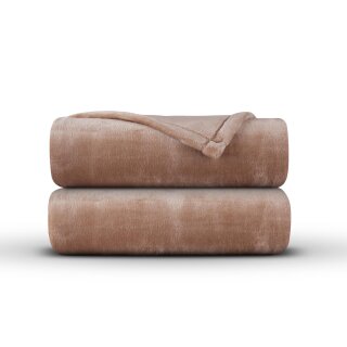 Kuscheldecke "Mirabella" - Cashmere Touch Nougat 130x170 cm