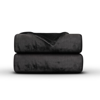 Kuscheldecke "Mirabella" - Cashmere Touch Schwarz 220x240 cm