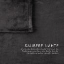 Kuscheldecke "Mirabella" - Cashmere Touch Schwarz 220x240 cm