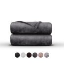 Kuscheldecke "Mirabella" - Cashmere Touch Schwarz 220x240 cm