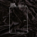 Kuscheldecke "Mirabella" - Cashmere Touch 220x240cm Braun