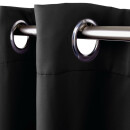 Verdunkelungsgardine Ösen Shadow 135x295cm Schwarz