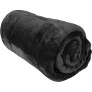 Kuscheldecke "Celina" Mikrofaser flauschig weich Schwarz 60x80 cm