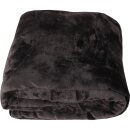 Kuscheldecke "Celina" Mikrofaser flauschig weich Schwarz 60x80 cm
