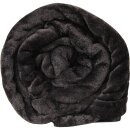 Kuscheldecke "Celina" Mikrofaser flauschig weich Schwarz 150x200 cm