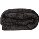 Kuscheldecke "Celina" Mikrofaser flauschig weich Schwarz 220x240 cm