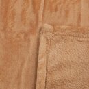 Kuscheldecke "Celina" Mikrofaser Nougat 70x100 cm