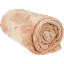 Kuscheldecke "Celina" Mikrofaser flauschig weich Nougat 130x170 cm