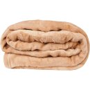 Kuscheldecke "Celina" Mikrofaser flauschig weich Nougat 130x170 cm
