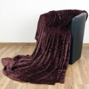 Kuscheldecke "Celina" Mikrofaser Braun 180x220 cm
