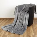 Kuscheldecke "Celina" Mikrofaser Grau 180x220 cm