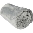 Kuscheldecke "Celina" Mikrofaser flauschig weich Grau 220x240 cm