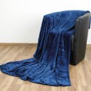 Kuscheldecke "Celina" Mikrofaser Blau 180x220 cm