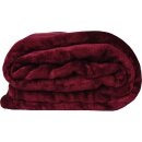 Kuscheldecke "Celina" Mikrofaser flauschig weich Aubergine 150x200 cm