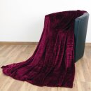 Kuscheldecke "Celina" Mikrofaser Aubergine...
