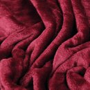 Kuscheldecke "Celina" Mikrofaser Aubergine 180x220 cm