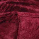 Kuscheldecke "Celina" Mikrofaser flauschig weich Aubergine 180x220 cm