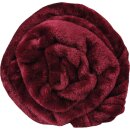 Kuscheldecke "Celina" Mikrofaser flauschig weich Aubergine 180x220 cm